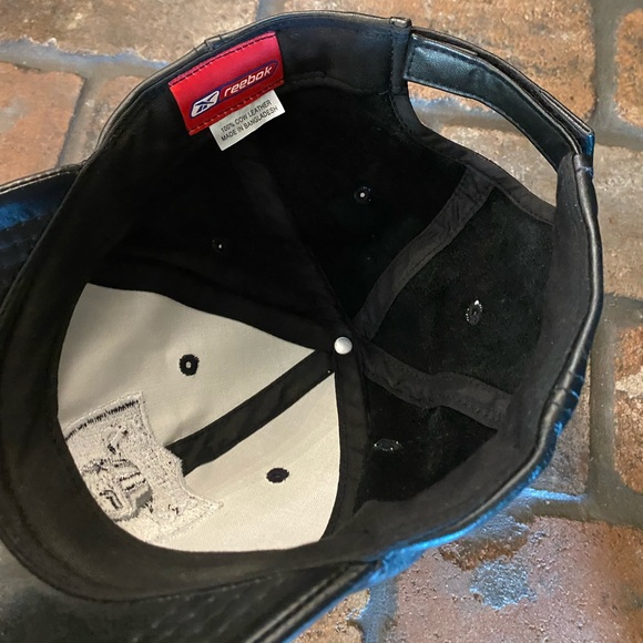 Vintage Raiders Black Leather/Suede Ball Cap - Picture 8 of 11